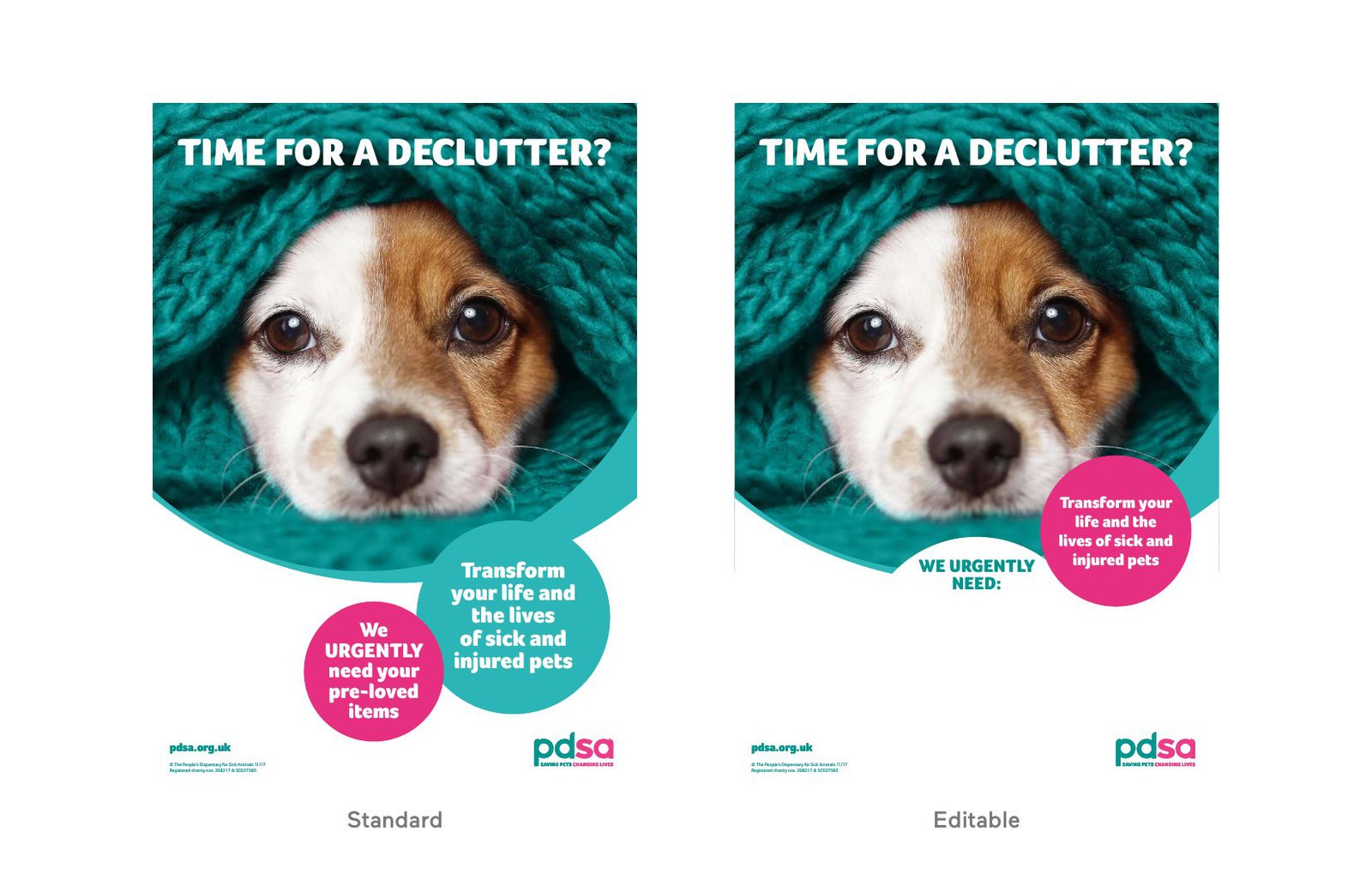 Stock donation poster set